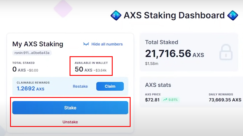 Staking In Axie Infinity