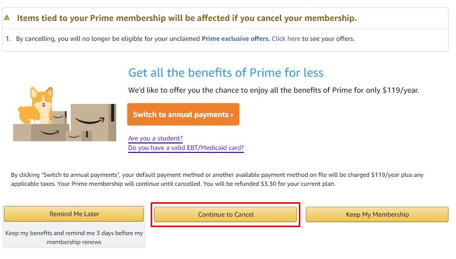 Cancel Prime Gaming