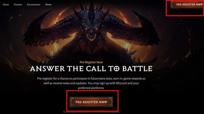 Diablo Immortal Release Date and pre-register
