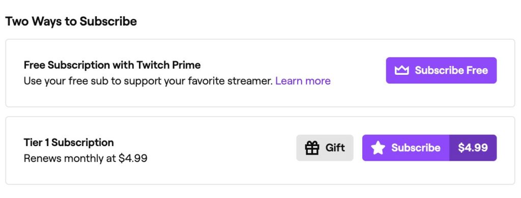 Free Twitch Subscription