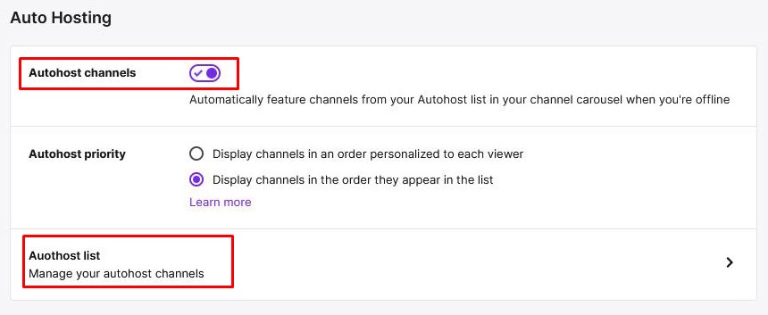 Host A Channel Twitch