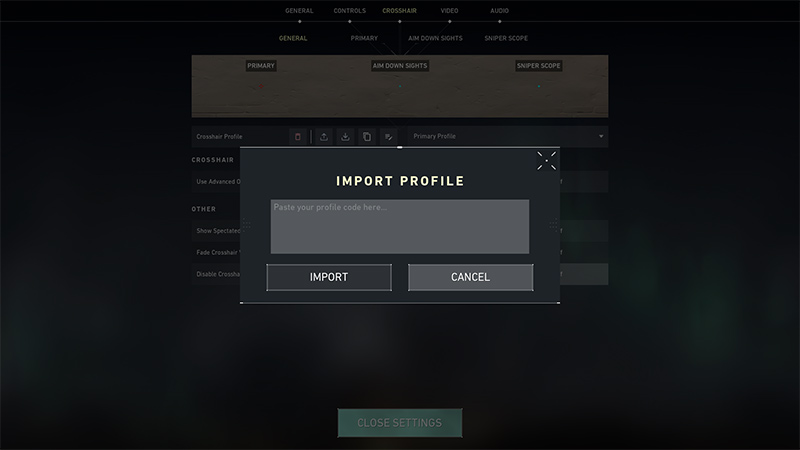 How to Import Valorant Crosshair Settings?