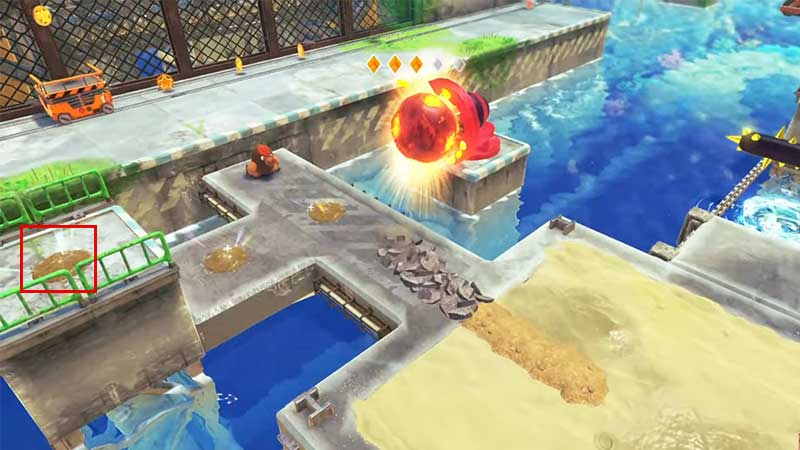 Kirby And The Forgotten Land: Concrete Isles Orange star 4