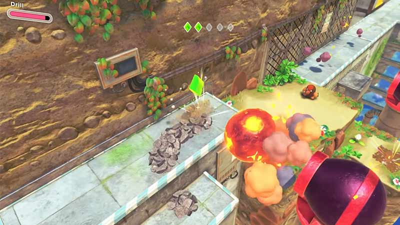 Kirby and the Forgotten Land Concrete Isles New Island Green star 3