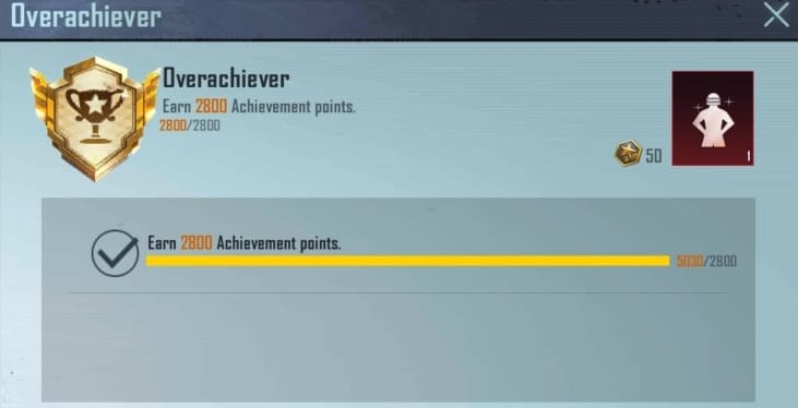 Overachiever Title BGMI