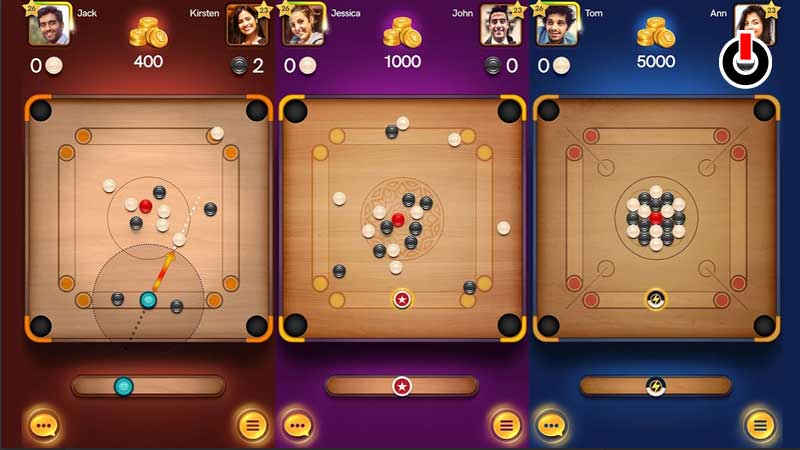 carrom pool games like ludo king