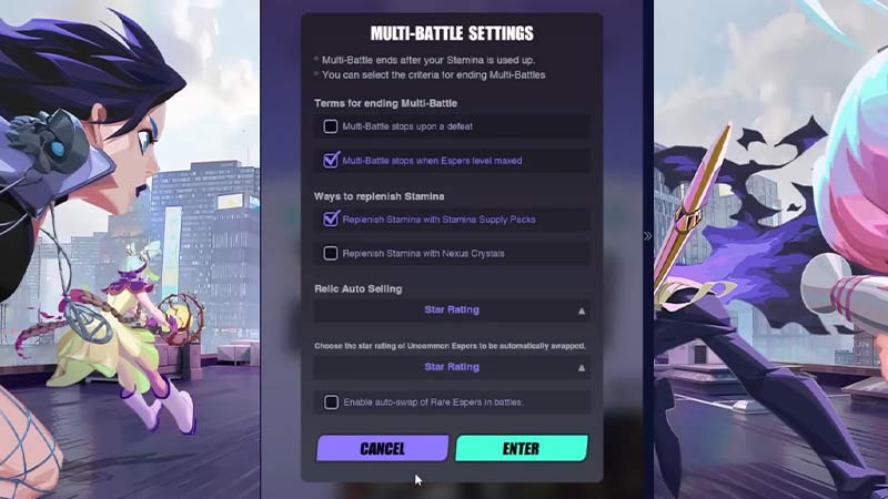 Multi Battle Settings