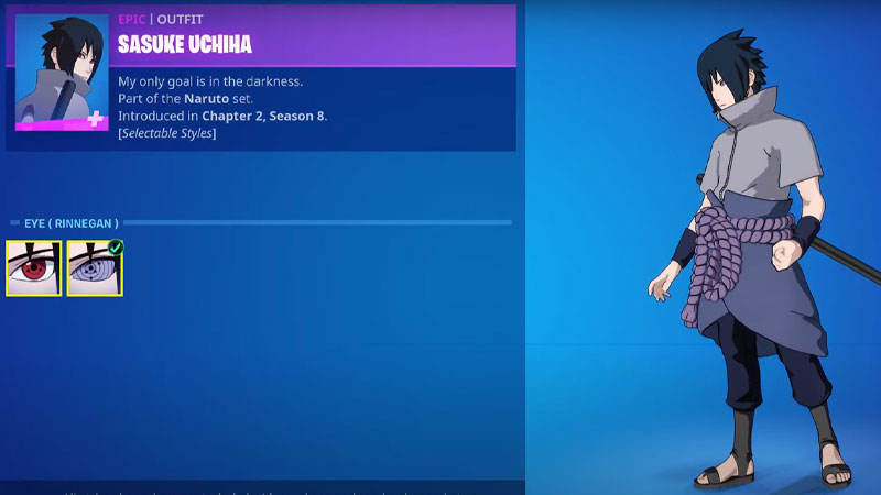 sasuke anime skin