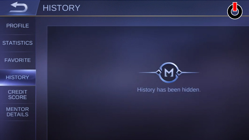 hide history ml