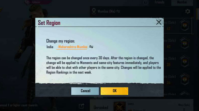 pubg/bgmi regional rank
