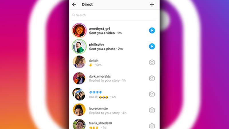 instagram hide chats
