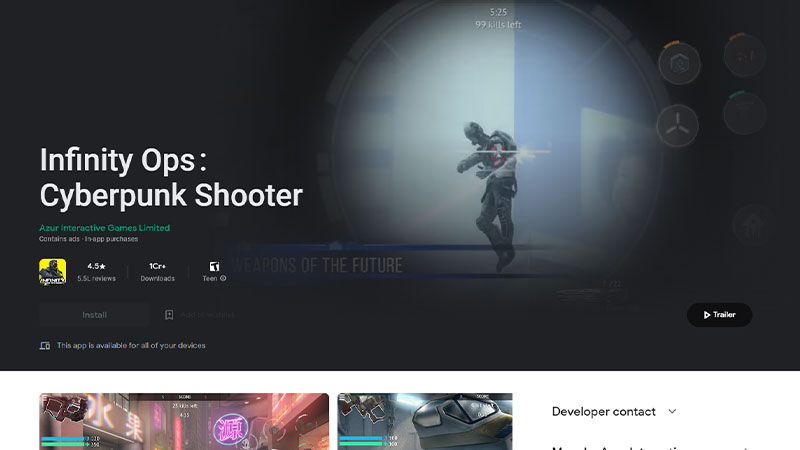 infinity ops best games under 1 gb