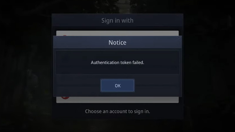 Authentication Token Failed Error in MIR4