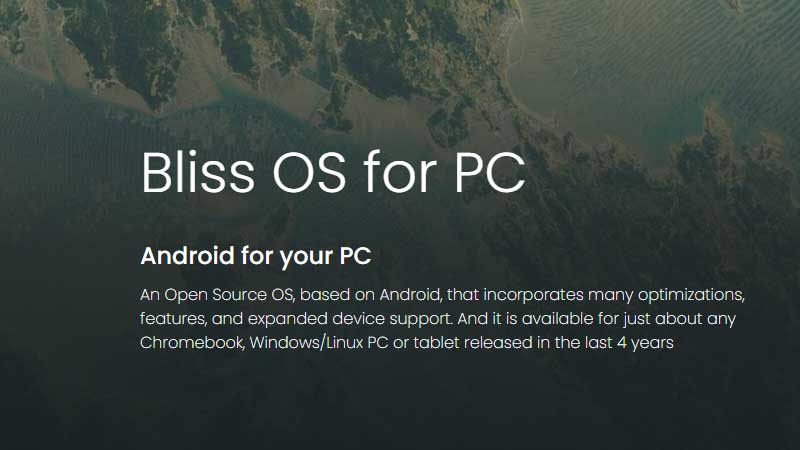 Bliss OS Android Emulator Linux