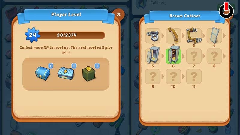 Bolt And Screw To Make Broom Cabinet In Merge Mansion