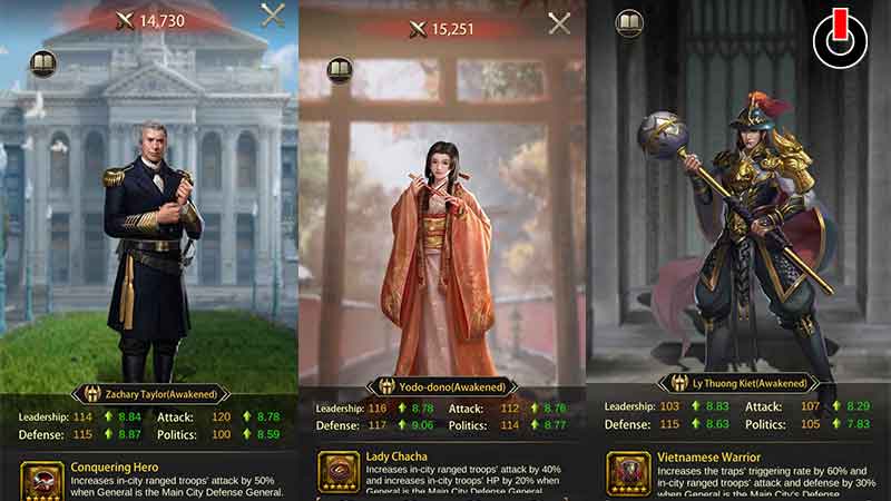 Defense Generals For Evony