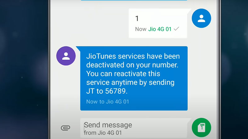 JioTune Deactivate In Number