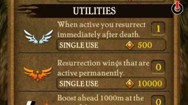 Resurrection Wings in Temple Run
