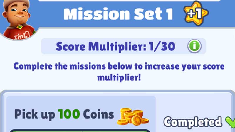 Score Multiplier in Subway Surfers