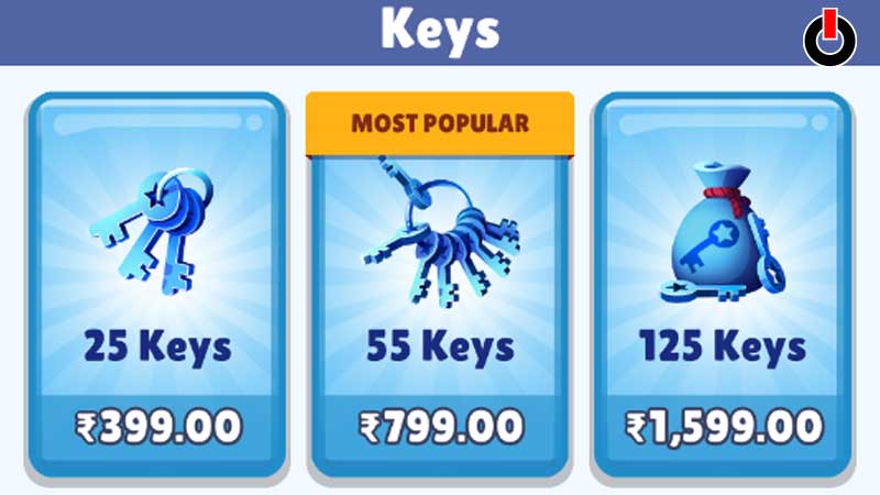 Keys in Subway Surfers
