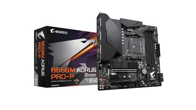 Gigabyte B550M Aorus Pro-P Motherboard for Ryzen 5 5600g 