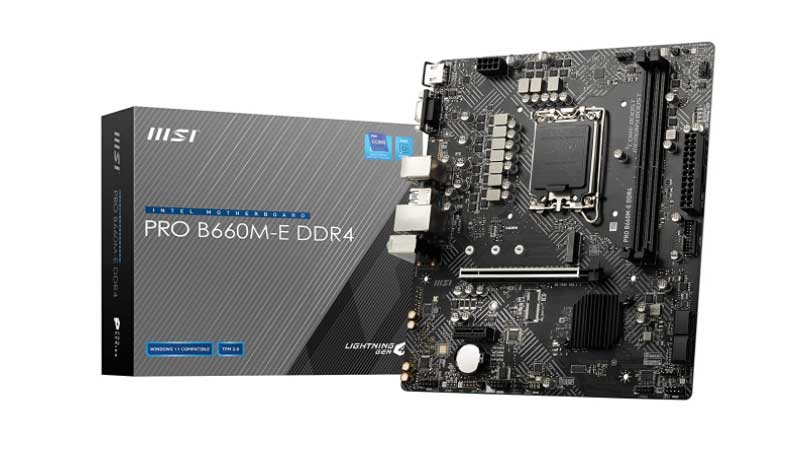 MSI Pro B660ME Motherboard for Gaming PC with Intel Gen 12 i5 