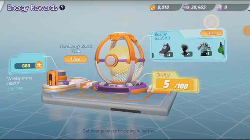 Energy Rewards In Pokemon Unite