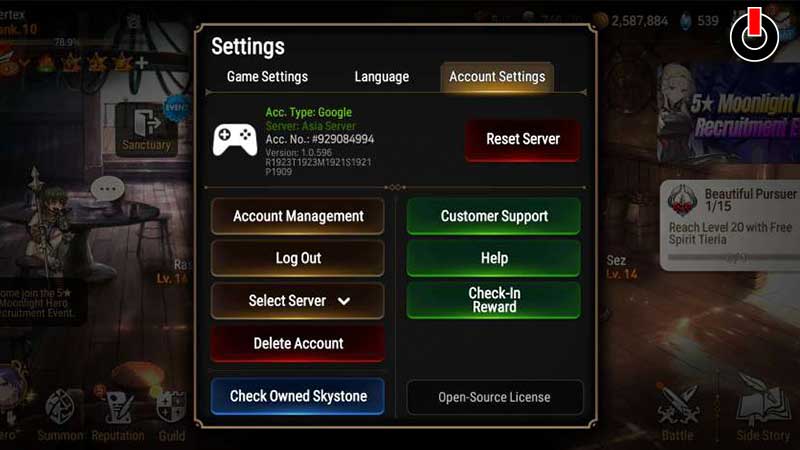 Change Email In Epic Seven