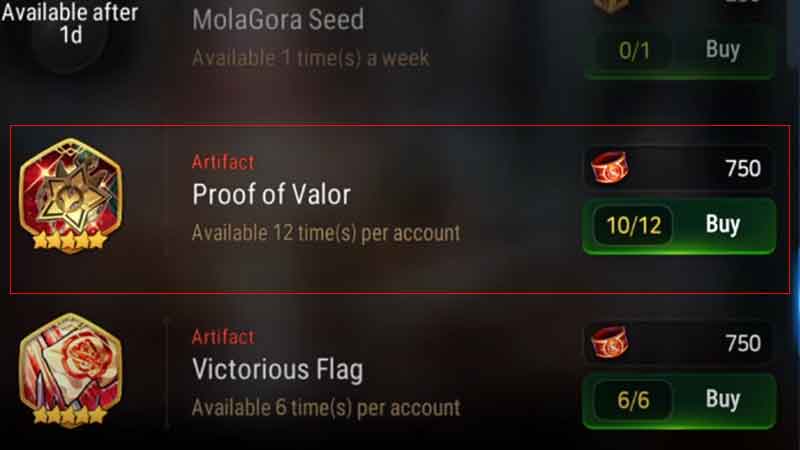 Proof Of Valor E7