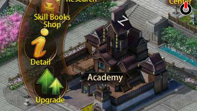Academy Upgrade Requirements in Evony