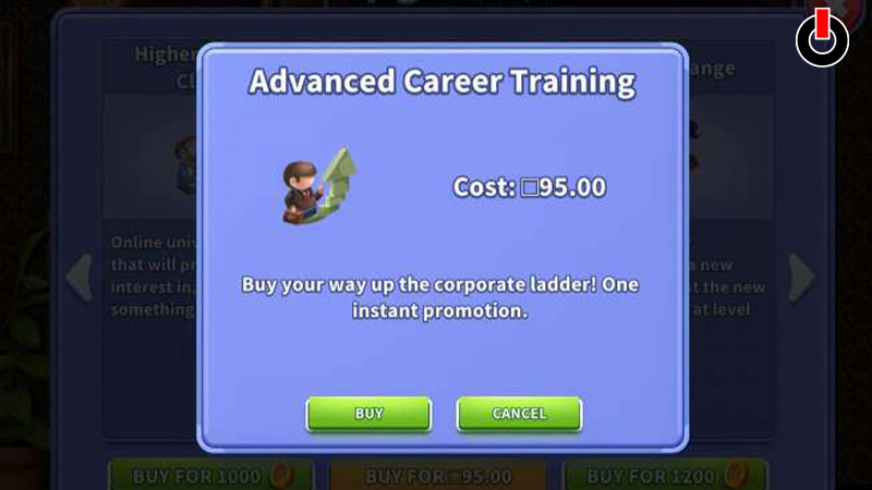 Apply for promotion and make them work in virtual families 3