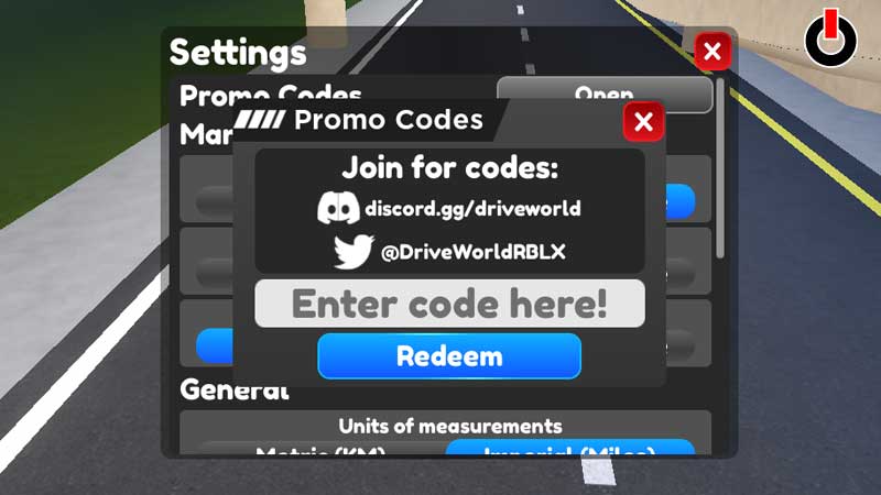 Drive World Codes