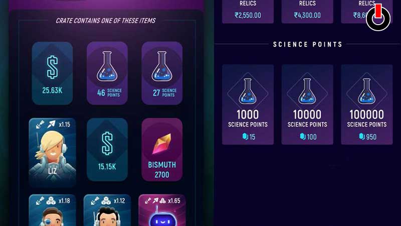 Get Science Points in Exominer