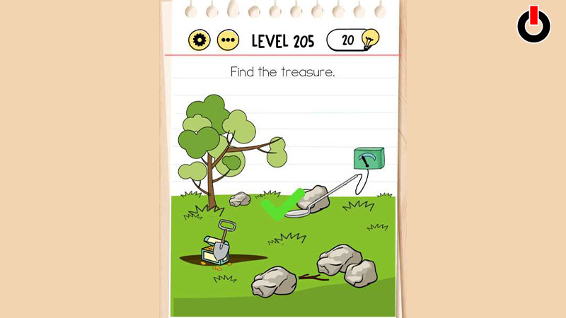 Answer for Level 205 in Brain Test Tricky Puzzles