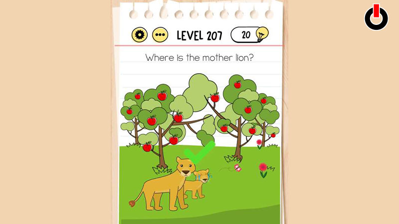Answer for Level 207 in Brain Test Tricky Puzzles
