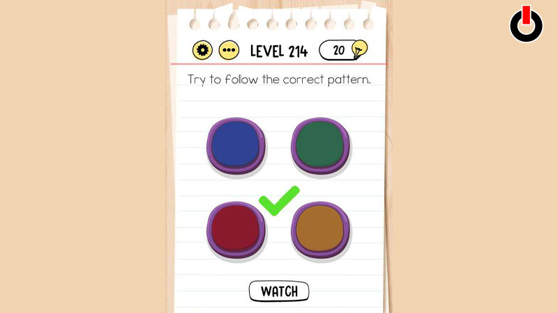 Answers for Level 214 in Brain Test Tricky Puzzles