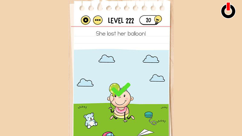 Answers for Level 222 in Brain Test Tricky Puzzles 