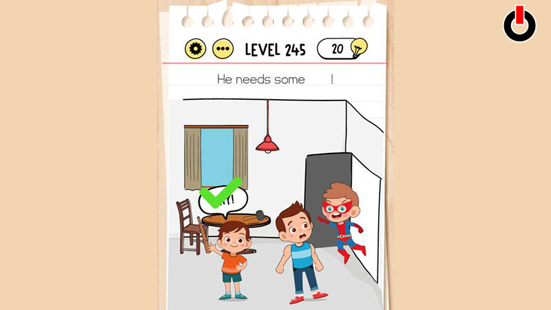 Answers for Level 245 in Brain Test Tricky Puzzles