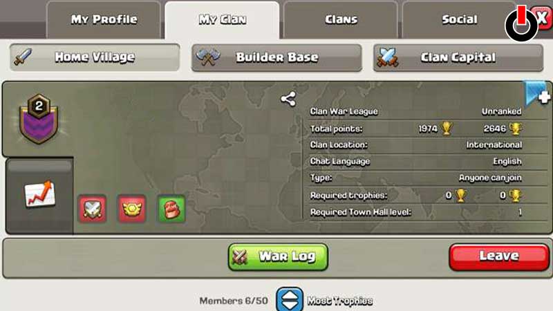 Level Up Clan in Clash Of Clans