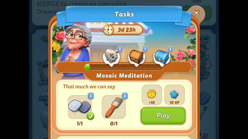 Merge Mansion Mosaic Meditation Tasks