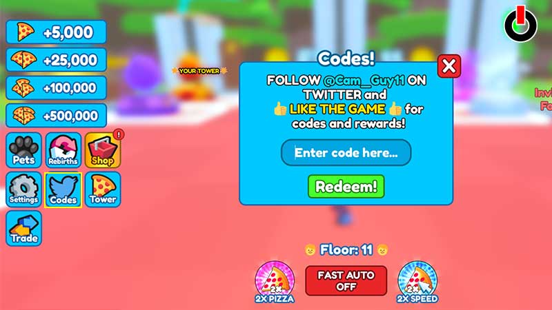 Plus1 Pizza Per Second Codes