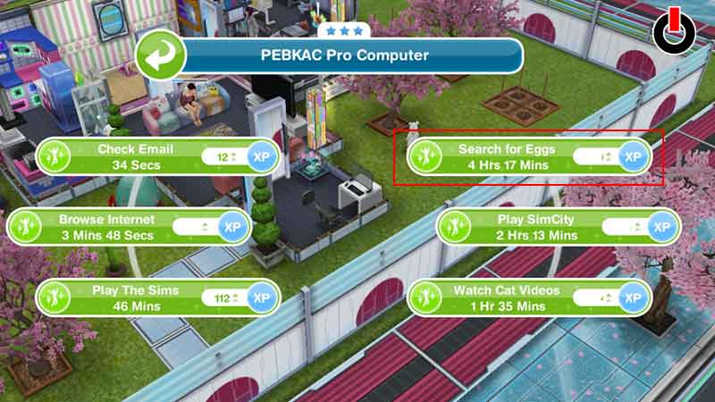 Search For Eggs Sims Freeplay