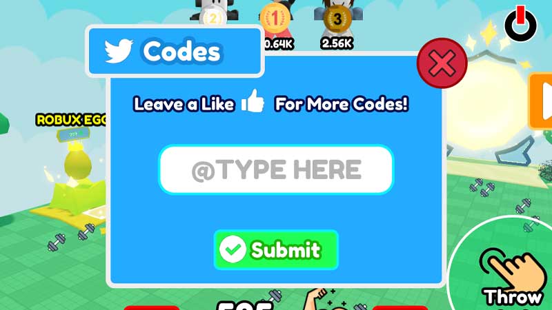 Muscle Throw Codes
