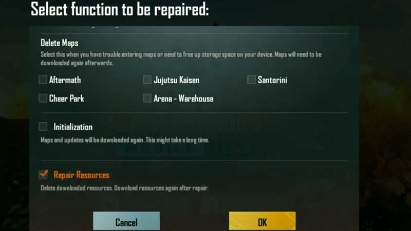 Repair To Resolve Login Failed BGMI