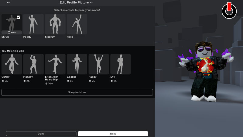 Change Profile Pose in Roblox