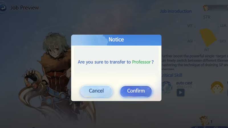 change or switch jobs in ragnarok origin
