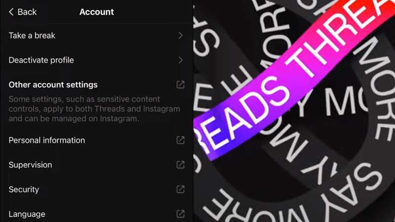 how to delete threads account