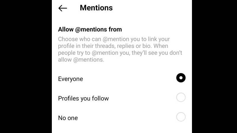 mentions in threads