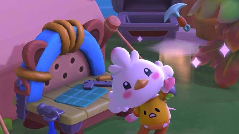 craft a pickaxe in hello kitty island adventure