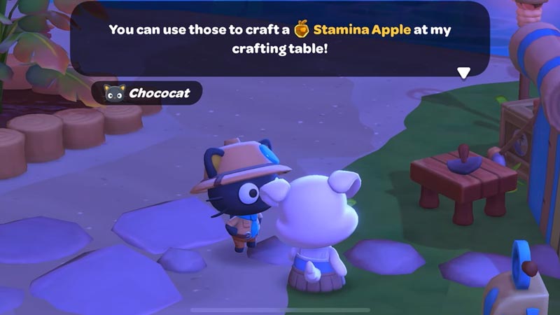 craft stamina apples in hello kitty island adventure